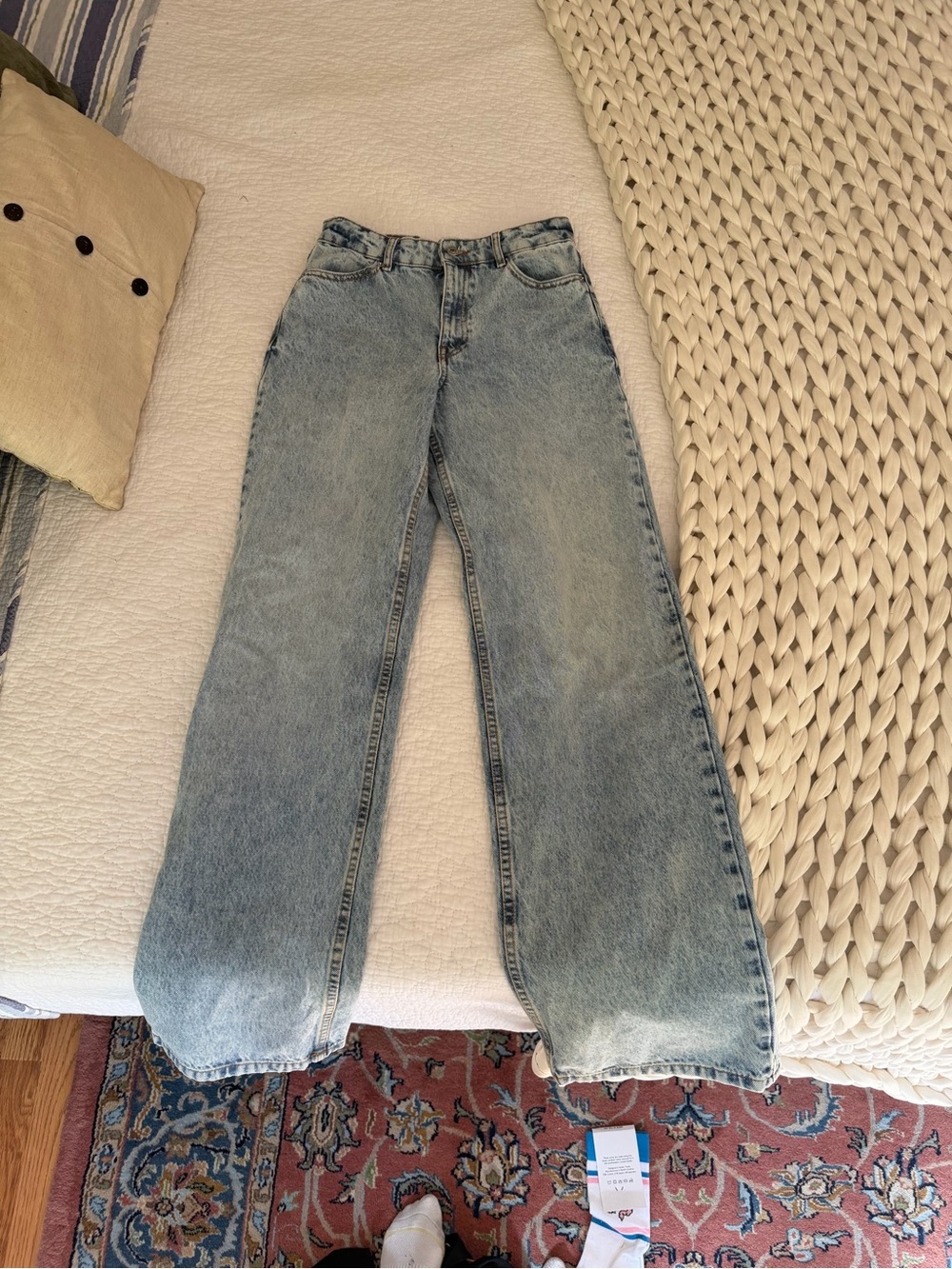 Sezane Light Blue Wide-Leg Jeans